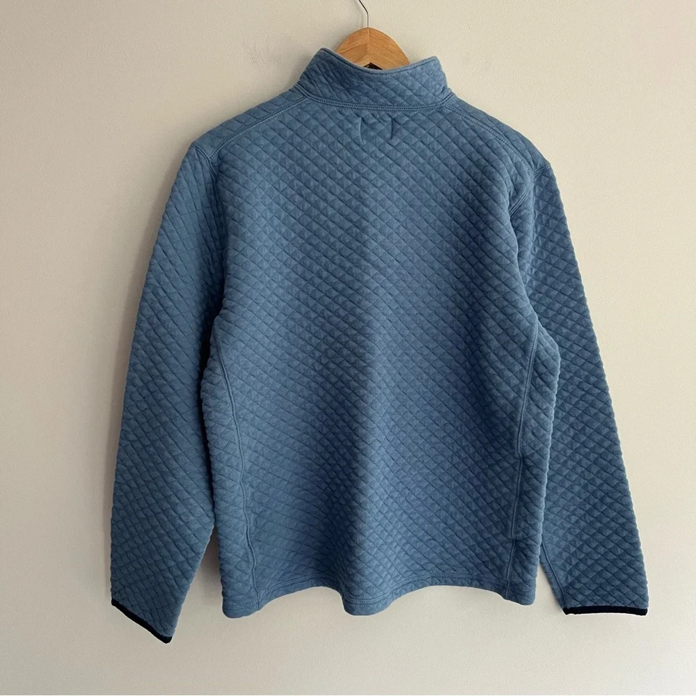 J. Crew Blue Zip Up Quilted Sweatshirt size Medium